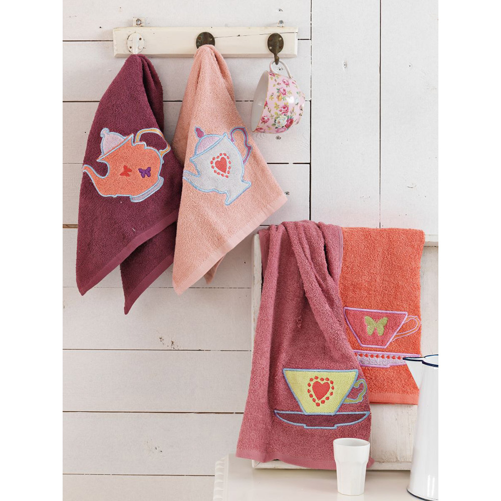 Σετ 4 Πετσέτες Κουζίνας Kitchen Towels 40x60 TEAPOT
