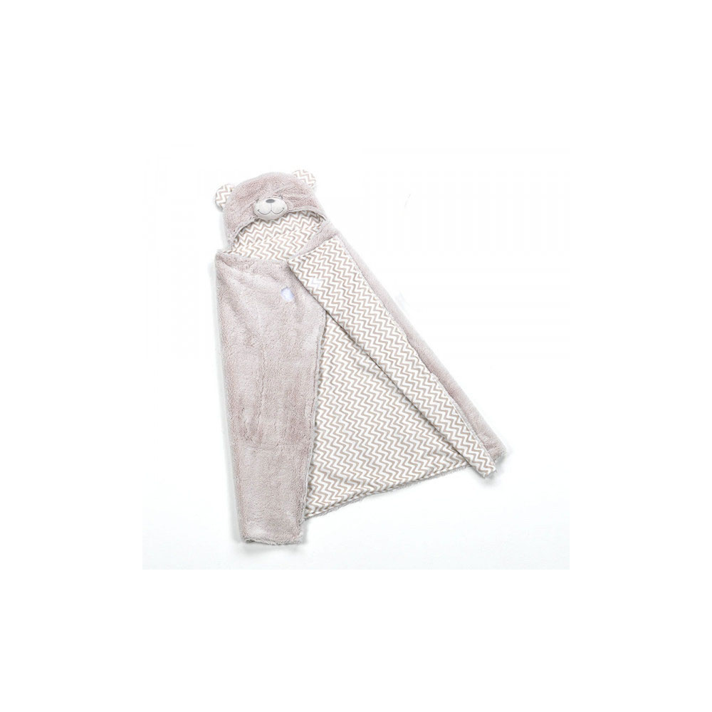 Κουβέρτα Bebe PONPON BEAR BEIGE 02
