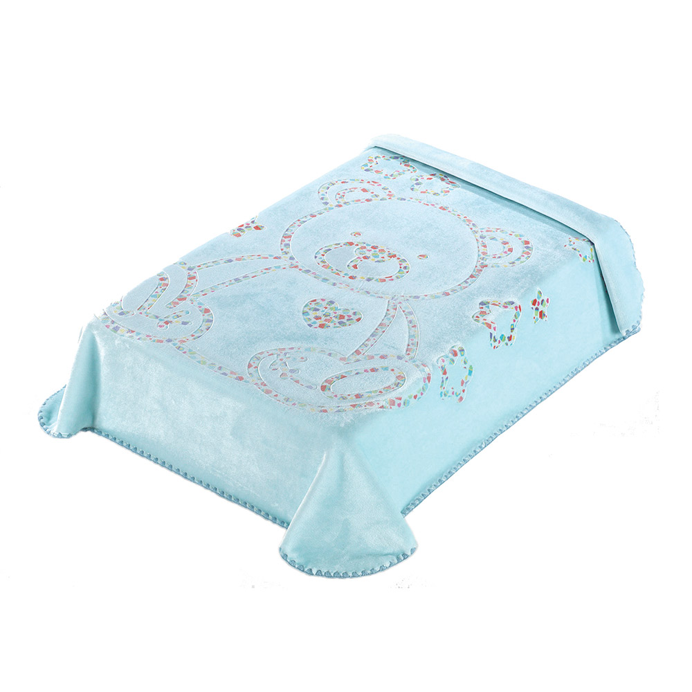Κουβέρτα Bebe MORVEN 3D ART BABY BLUE
