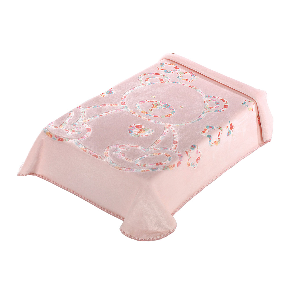 Κουβέρτα Bebe MORVEN 3D ART BABY PINK