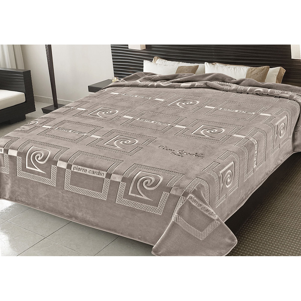 ΚΟΥΒΕΡΤΑ ΥΠΕΡΔΙΠΛΗ 220X240 PIERRE CARDIN NANCY 657 TAUPE(55)