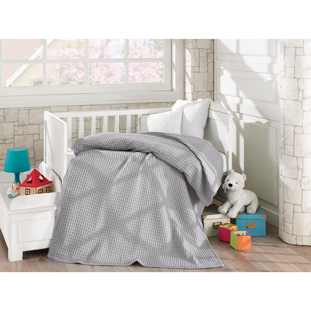 Κουβέρτα πικέ βαμβακερή 5116 Grey