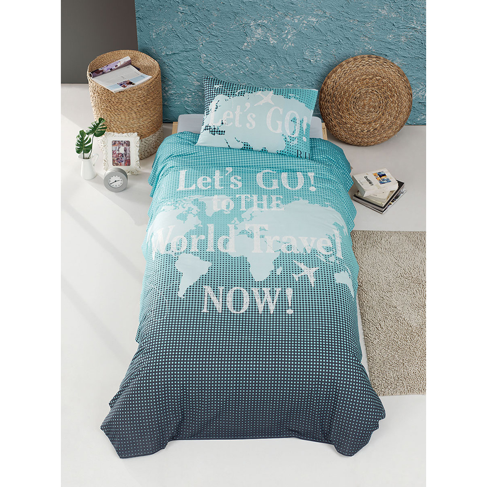 Σετ θήκη παπλώματος ART-6108 World Travel blue