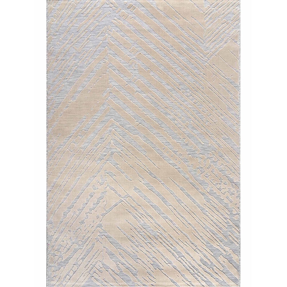 Καλοκαιρινό Χαλί MADI SCRATCHES Γκρι/Μπεζ