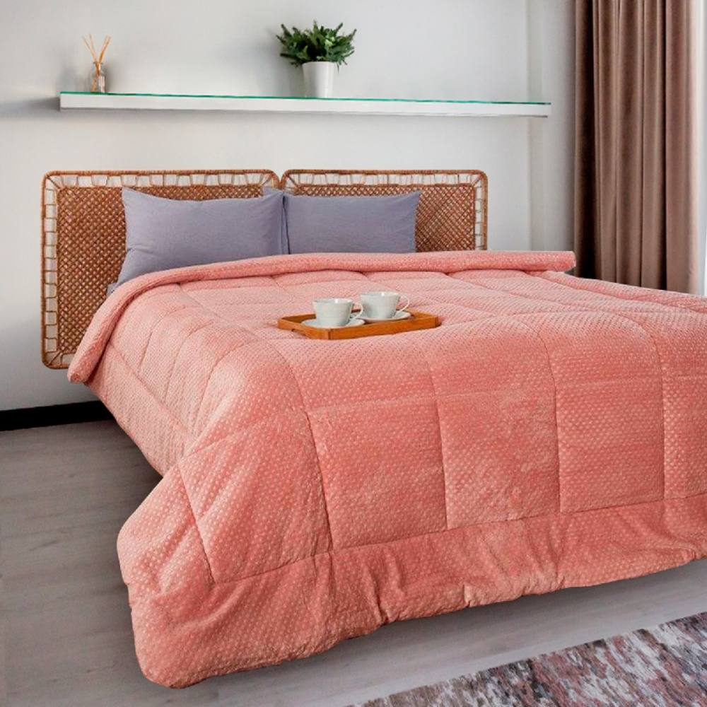 ΚΟΥΒΕΡΤΟΠΑΠΛΩΜΑ ΑΝΑΓΛΥΦΟ FLANNEL 220X240 (839) SALMON