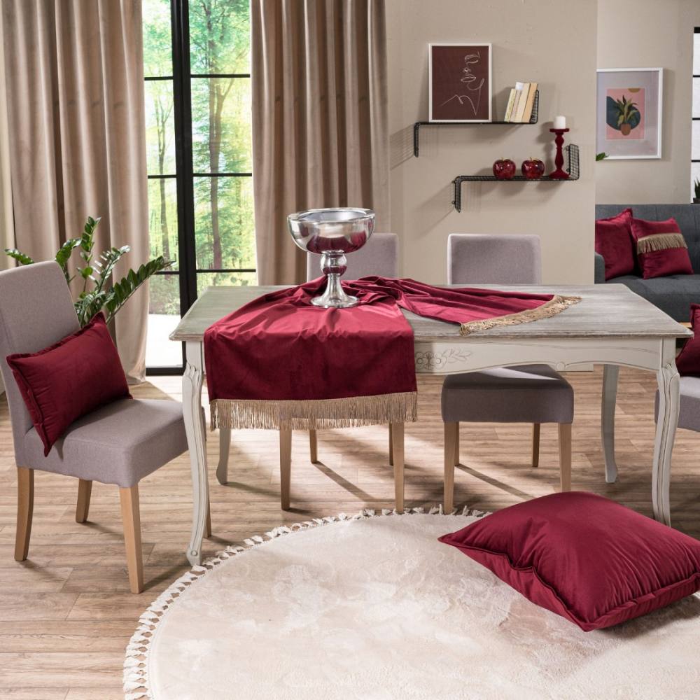 Τραβέρσα (Sari) Velvet 10 (65x200cm) BORDO