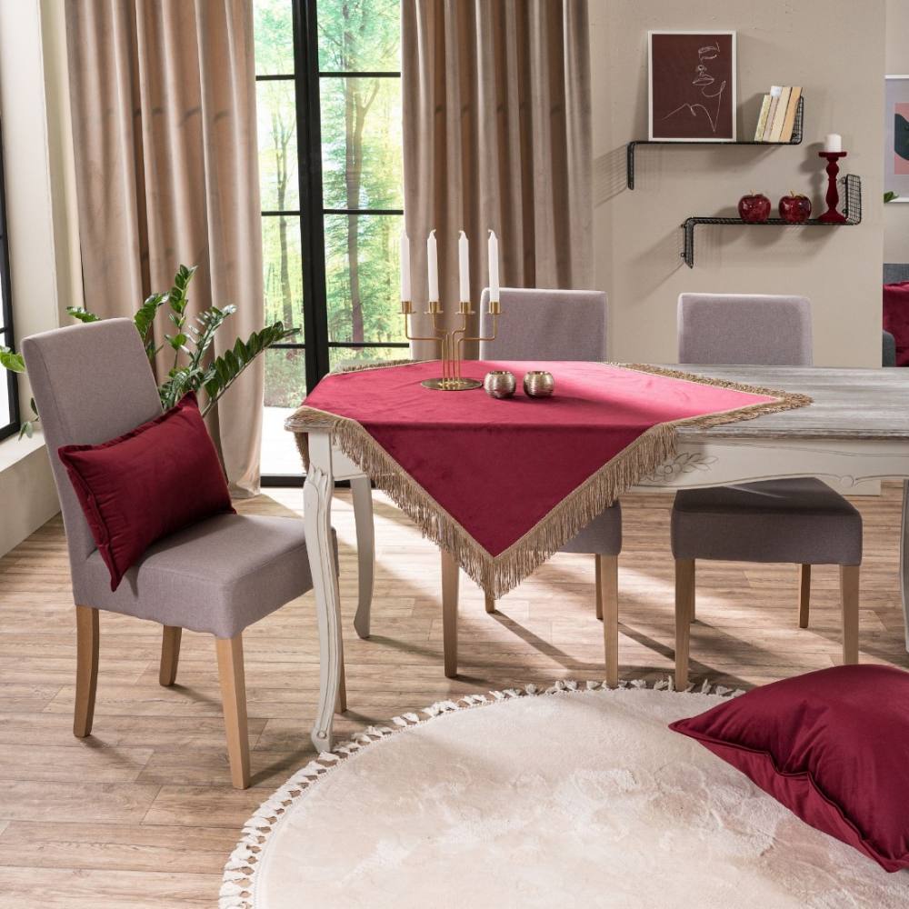 Καρέ Velvet 10 (90x90) BORDO