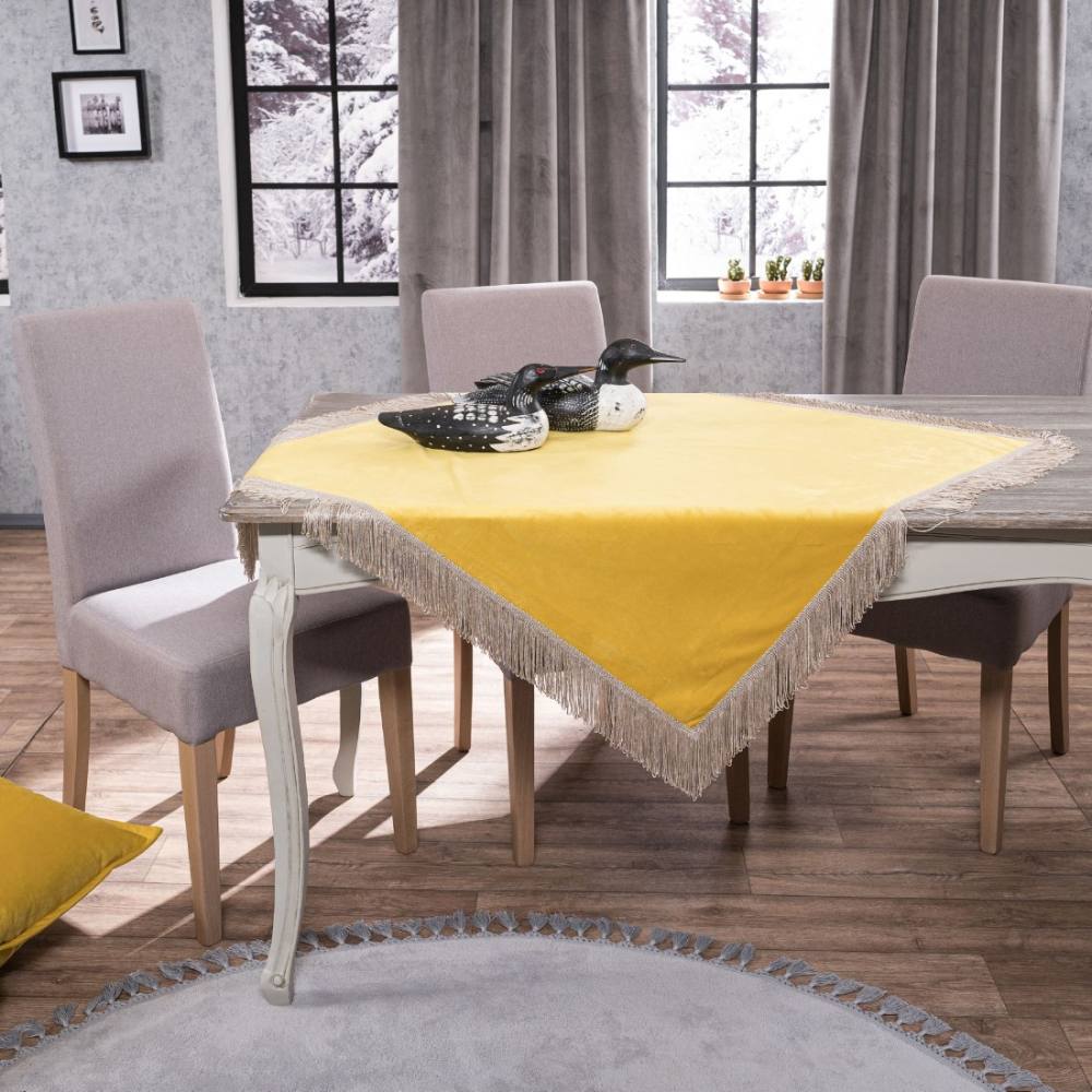 Καρέ Velvet 14 (90x90) YELLOW