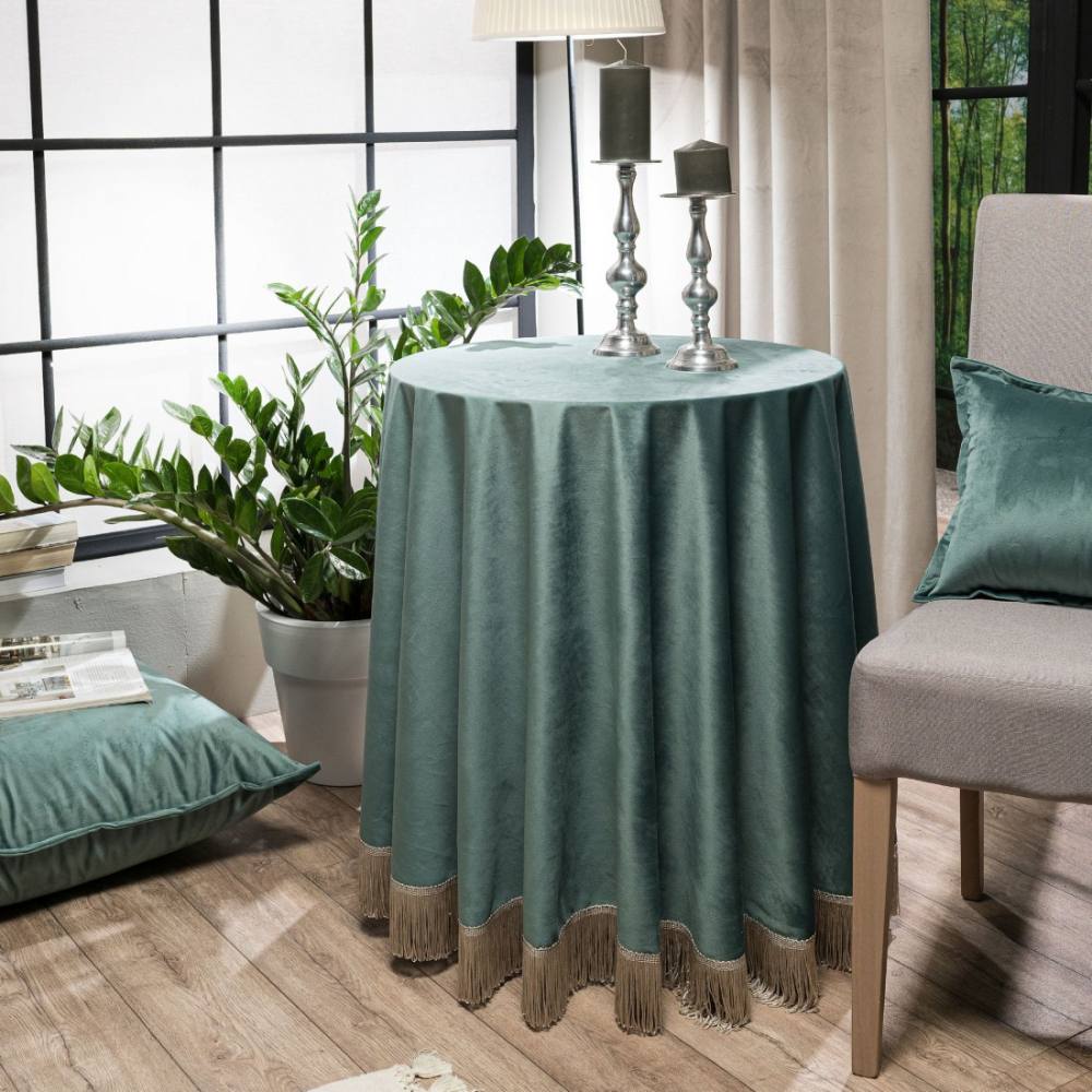 Ροτόντα Velvet 15 Φ180cm με κρόσι GREEN