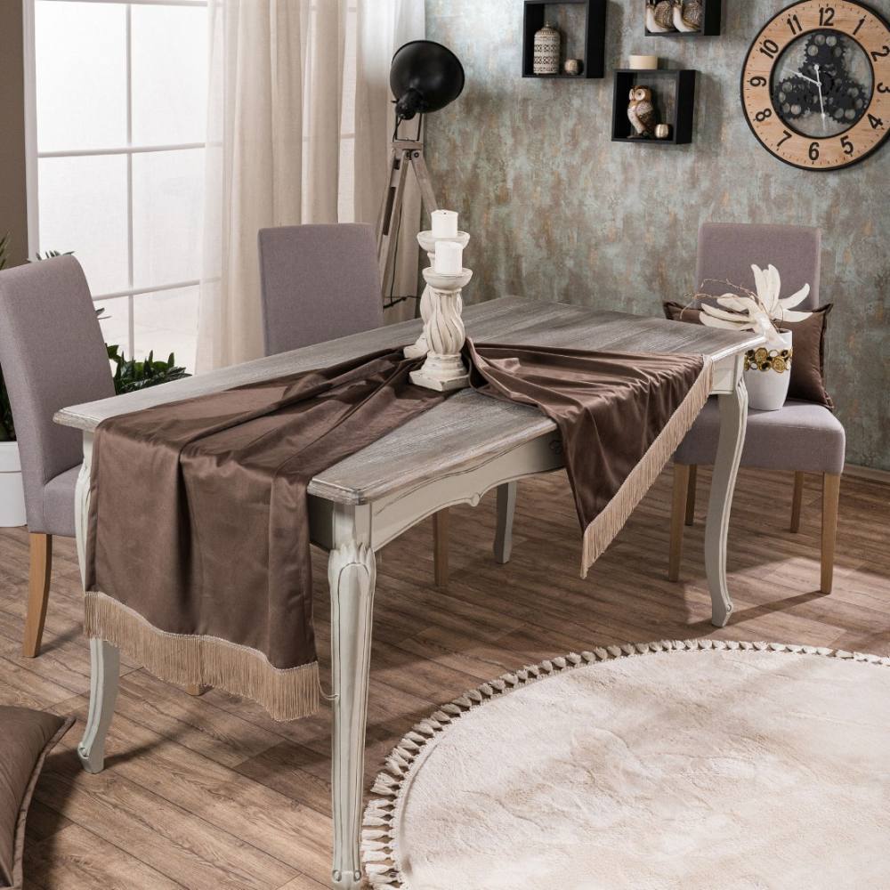 Τραβέρσα (Sari) Velvet 03 (65x200cm) BROWN