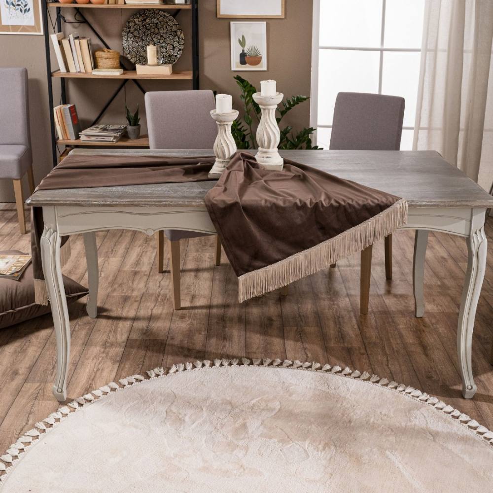 Τραβέρσα (Sari) Velvet 03 (65x200cm) BROWN