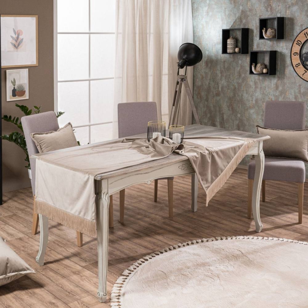 Τραβέρσα (Sari) Velvet 07 (65x200cm) BEIGE