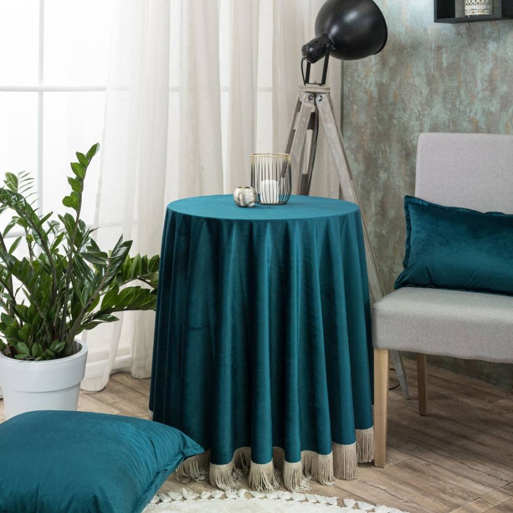 Ροτόντα Velvet 13 Φ180cm με κρόσι BLUE/GREEN