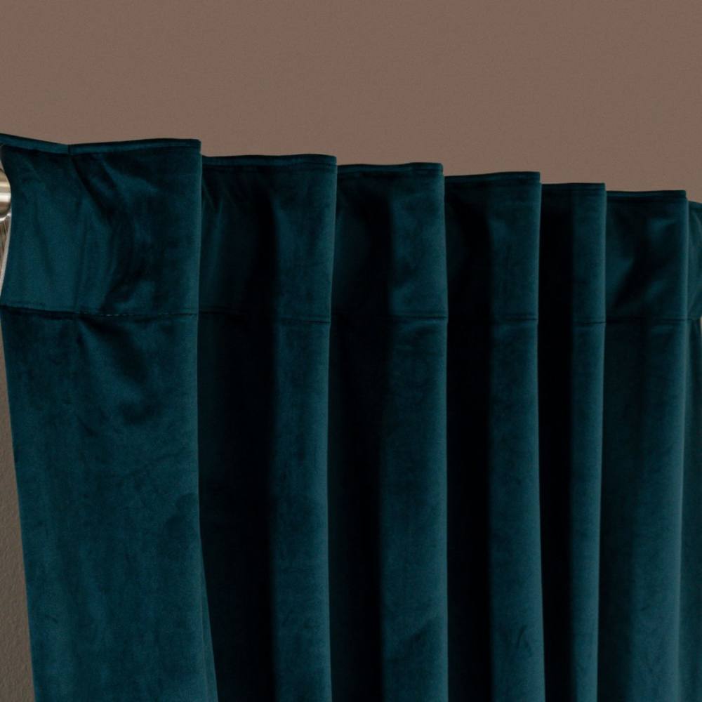 Κουρτίνα Velvet 13 (έτοιμη ραμμένη) Με τρέσα BLUE/GREEN