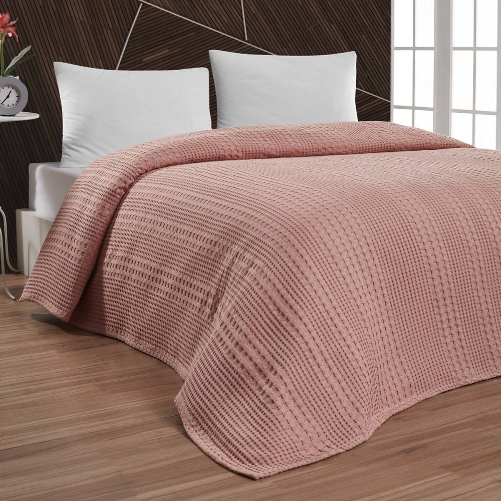Πικέ υπέρδιπλη Beauty Home Division Αrt 1995 Ροδακινί 230×240
