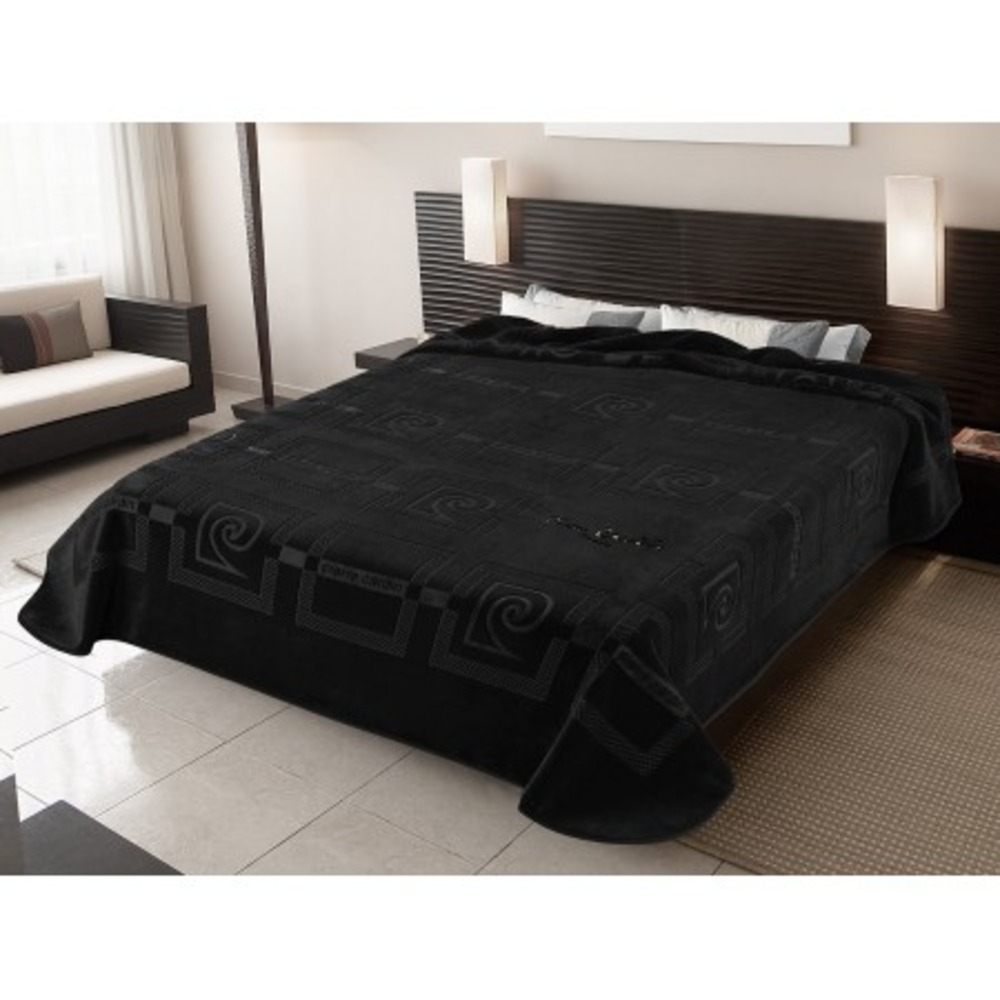 ΚΟΥΒΕΡΤΑ ΥΠΕΡΔΙΠΛΗ 220X240 PIERRE CARDIN NANCY 657 BLACK(50)