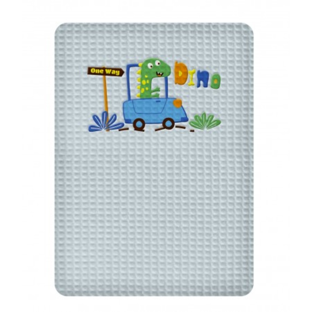ΚΟΥΒΕΡΤΑ ΠΙΚΕ ΚΟΥΝΙΑΣ 110x140 ADAM HOME DINO BLUE