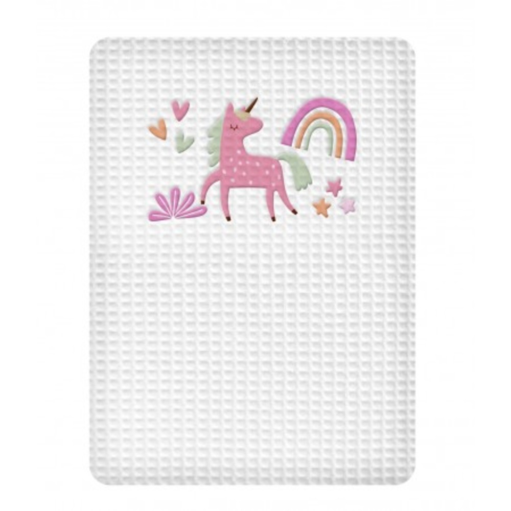 ΚΟΥΒΕΡΤΑ ΠΙΚΕ ΚΟΥΝΙΑΣ 110X140 ADAM HOME UNICORN WHITE