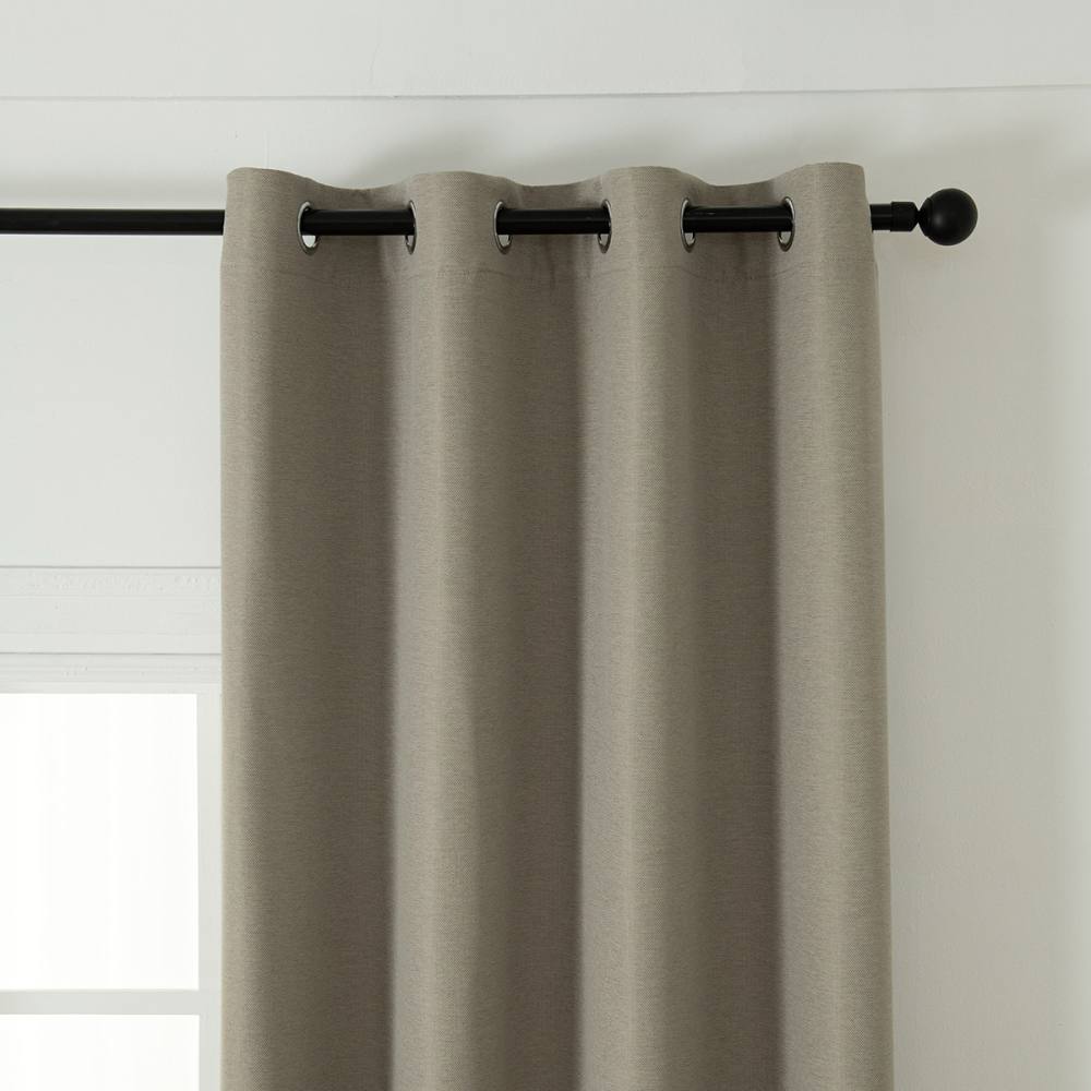 Κουρτίνα Blackout Jacquard σκίασης με 8 μεταλλικούς κρίκους Glare Art 8444 140×270 Άμμου