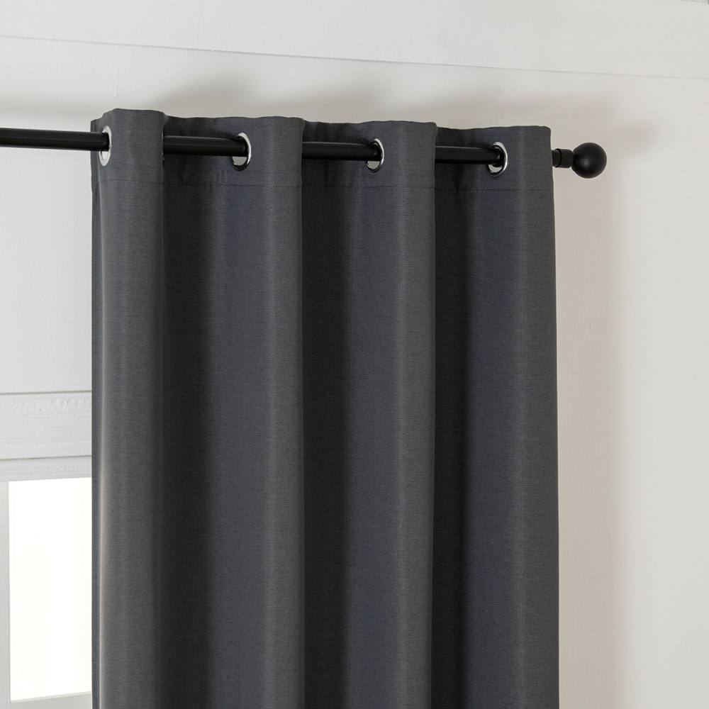 Κουρτίνα Blackout Jacquard σκίασης με 8 μεταλλικούς κρίκους Glare Art 8444 140×270 Ανθρακί