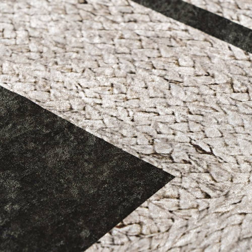 Ροτόντα 140×140 Jute Art 9130-Black Μπεζ,Μαύρο