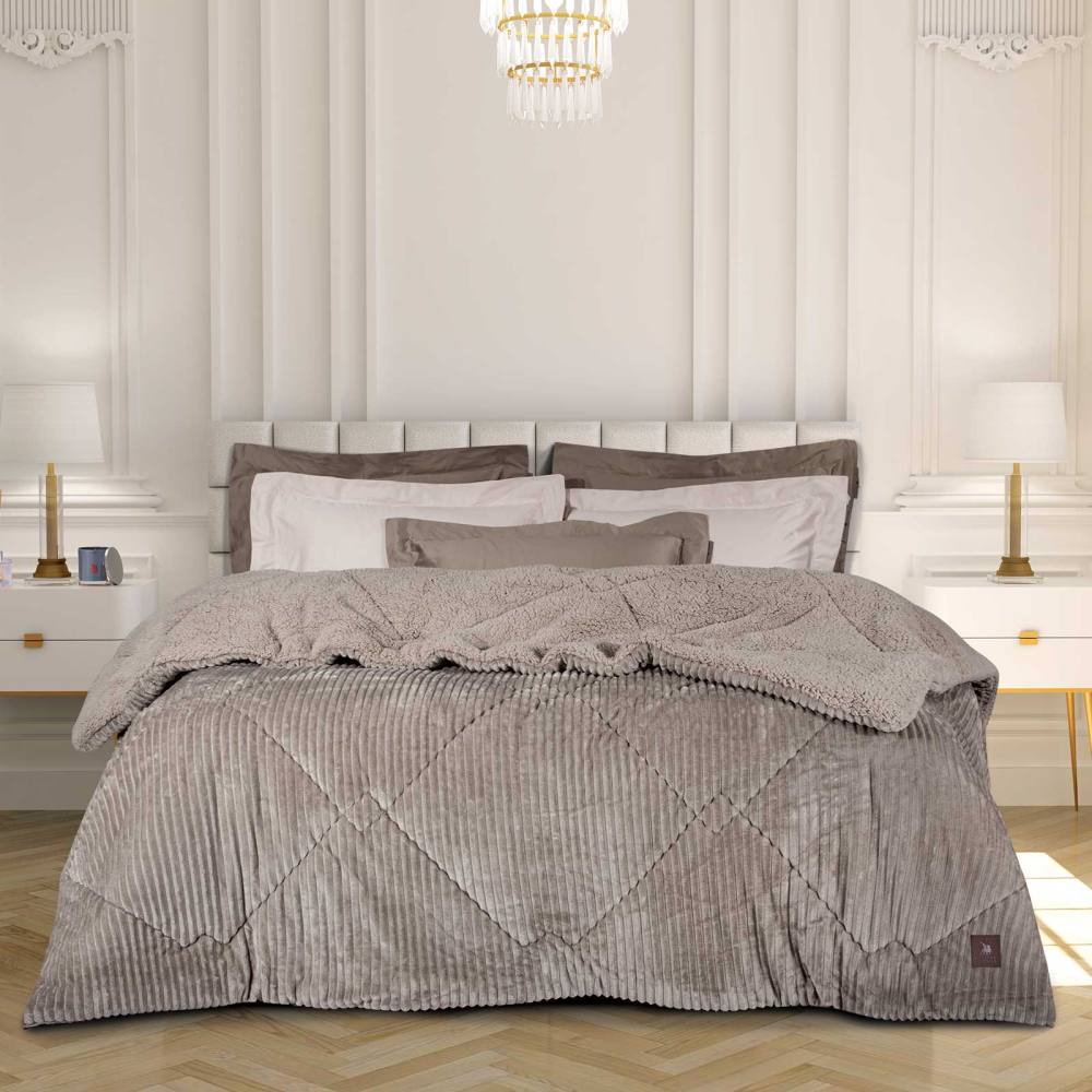 GREENWICH POLO CLUB ΚΟΥΒΕΡΤΟΠΑΠΛΩΜΑ ΥΠΕΡΔΙΠΛΟ(220x240) SHERPA 3425 BEIGE