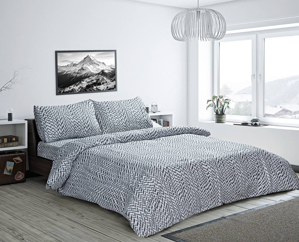Σετ σεντόνια φανελένια υπέρδιπλα Bailey Art 12122 240×260 Εμπριμέ
