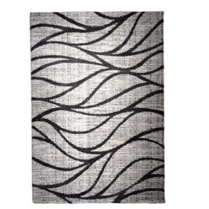 Χαλί ERI 69626-ΜΑΥΡΟ-ΑΣΗΜΙ Tzikas Carpets