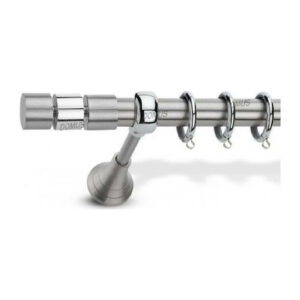 domus metalliko kourtinoxylo leros diplo me sidirodromo f25mm 160cm nikel mat chromio