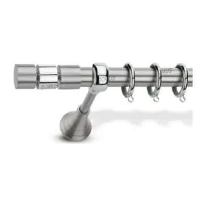 domus metalliko kourtinoxylo leros diplo me sidirodromo f25mm 160cm nikel mat chromio
