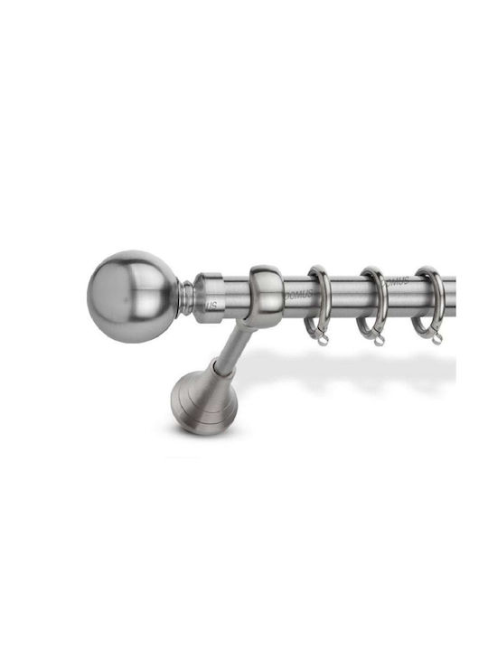 enis by domus metalliko kourtinoxylo mpala mono 160ek mpala silver 7032