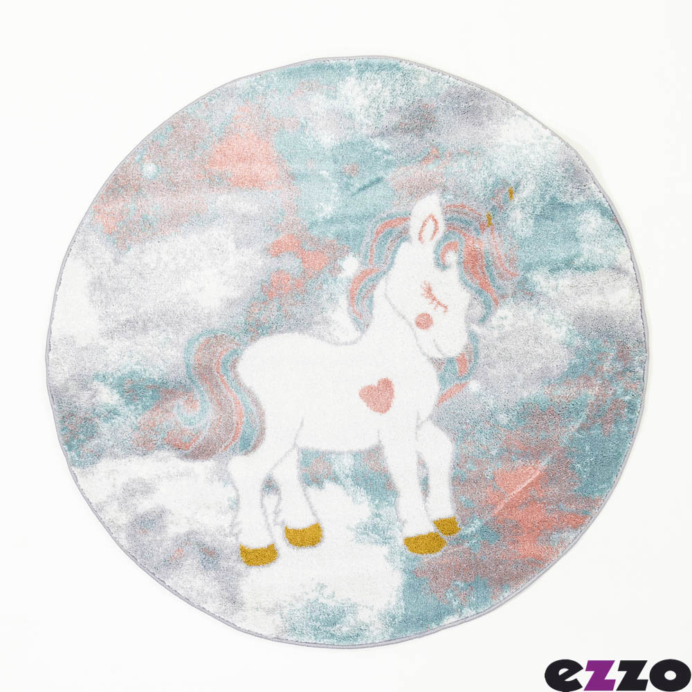 Παιδικό Χαλί ezzo Kiddie Unicorn B805AX6 Ροτόντα 160x160