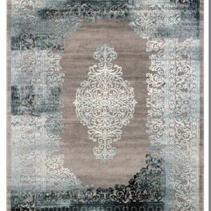 Χαλί VINTAGE 23024-ΓΚΡΙ-ΜΠΛΕ Tzikas Carpets