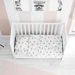 ΚΑΤΩΣΕΝΤΟΝΟ ΜΕ ΛΑΣΤΙΧΟ bebe Elephant 174 0,70X1,40X0,15 Blue Cotton 100%