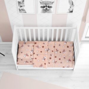 ΚΑΤΩΣΕΝΤΟΝΟ ΜΕ ΛΑΣΤΙΧΟ bebe Προβατάκι 07 0,70X1,40X0,15 Beige Flannel cotton 100%