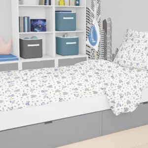 ΣΕΝΤΟΝΙΑ ΕΜΠΡΙΜΕ ΣΕΤ 3 τεμ kids Elephant 174 160Χ240 Blue Cotton 100%