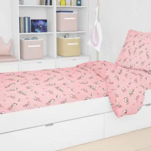 ΣΕΝΤΟΝΙΑ ΕΜΠΡΙΜΕ ΣΕΤ 3 τεμ kids Birds 15 160Χ240 Pink Flannel cotton 100%