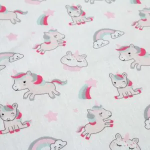 ΠΑΝΑ ΧΑΣΕΣ bebe Unicorn 108 80X80 White-Pink Cotton 100%