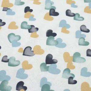 ΣΕΝΤΟΝΑΚΙ ΛΙΚΝΟΥ bebe Hearts 11 80Χ110 Grey-Green Cotton 100%