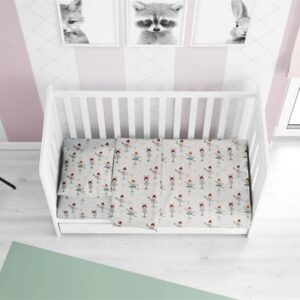 ΠΑΠΛΩΜΑΤΟΘΗΚΗ ΕΜΠΡΙΜΕ bebe Μπαλαρίνα 166 120X160 Green Flannel Cotton 100%