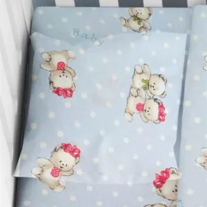ΜΑΞΙΛΑΡΟΘΗΚΗ ΕΜΠΡΙΜΕ bebe Two Lovely Bears 64 35X45 Blue Cotton 100%