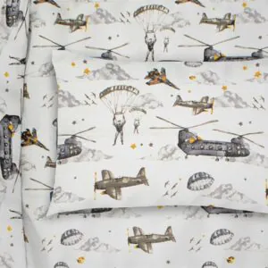 ΜΑΞΙΛΑΡΟΘΗΚΗ ΕΜΠΡΙΜΕ kids Airforce 195 50X70 White-Grey Cotton 100%
