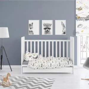 ΠΑΠΛΩΜΑΤΟΘΗΚΗ ΕΜΠΡΙΜΕ bebe Airforce 195 120Χ160 White-Grey Cotton 100%