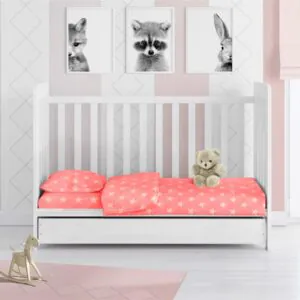 ΣΕΝΤΟΝΙΑ ΕΜΠΡΙΜΕ ΣΕΤ 3 τεμ bebe Star 34 120Χ160 Coral Cotton 100%