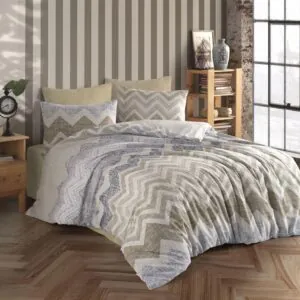 ΣΕΝΤΟΝΙΑ ΕΜΠΡΙΜΕ ΣΕΤ 4 τεμ Αθηνά 406 220X240 Beige Cott/Pol 70/30