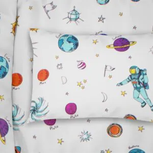 ΜΑΞΙΛΑΡΟΘΗΚΗ ΕΜΠΡΙΜΕ kids Space 188 50X70 White Cotton 100%