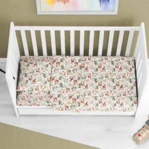 ΚΑΤΩΣΕΝΤΟΝΟ ΜΕ ΛΑΣΤΙΧΟ bebe Dinosaur 515 0,70X1,40X0,15 Beige 100% Cotton
