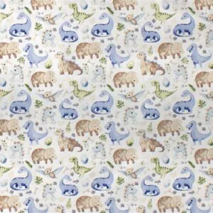 ΠΑΝΑ ΧΑΣΕ bebe Dinosaur 517 80X80 Sky Blue 100% Cotton