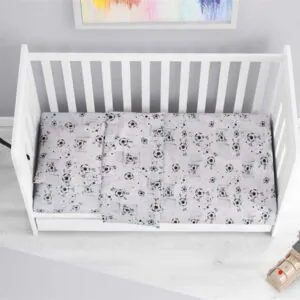 ΣΕΝΤΟΝΙΑ ΕΜΠΡΙΜΕ ΣΕΤ 3 τεμ bebe Football 520 120X160 Grey 100% Cotton