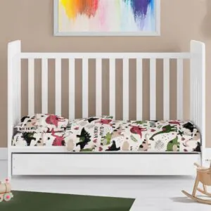 ΚΑΤΩΣΕΝΤΟΝΟ ΜΕ ΛΑΣΤΙΧΟ bebe Dinosaur 518 0,70X1,40X0,15 Multi-Colour 100% Cotton